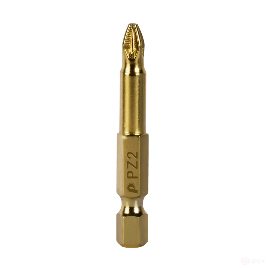 Бита отверточная ПРАКТИКА "Эксперт" PZ-2 х 50мм Tin (1 шт), блистер (037-107)