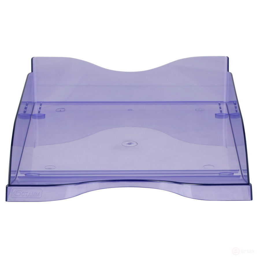 Лоток для бумаг горизонтальный СТАММ "Тропик", тонированный фиолетовый