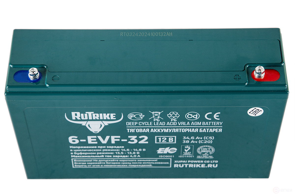 Тяговый аккумулятор RuTrike 6-EVF-32 (12V32A/H C3)