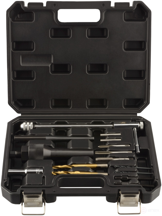 Набор для извлечения сломанных свечей накаливания 16 пр.(АвтоDело) 41116