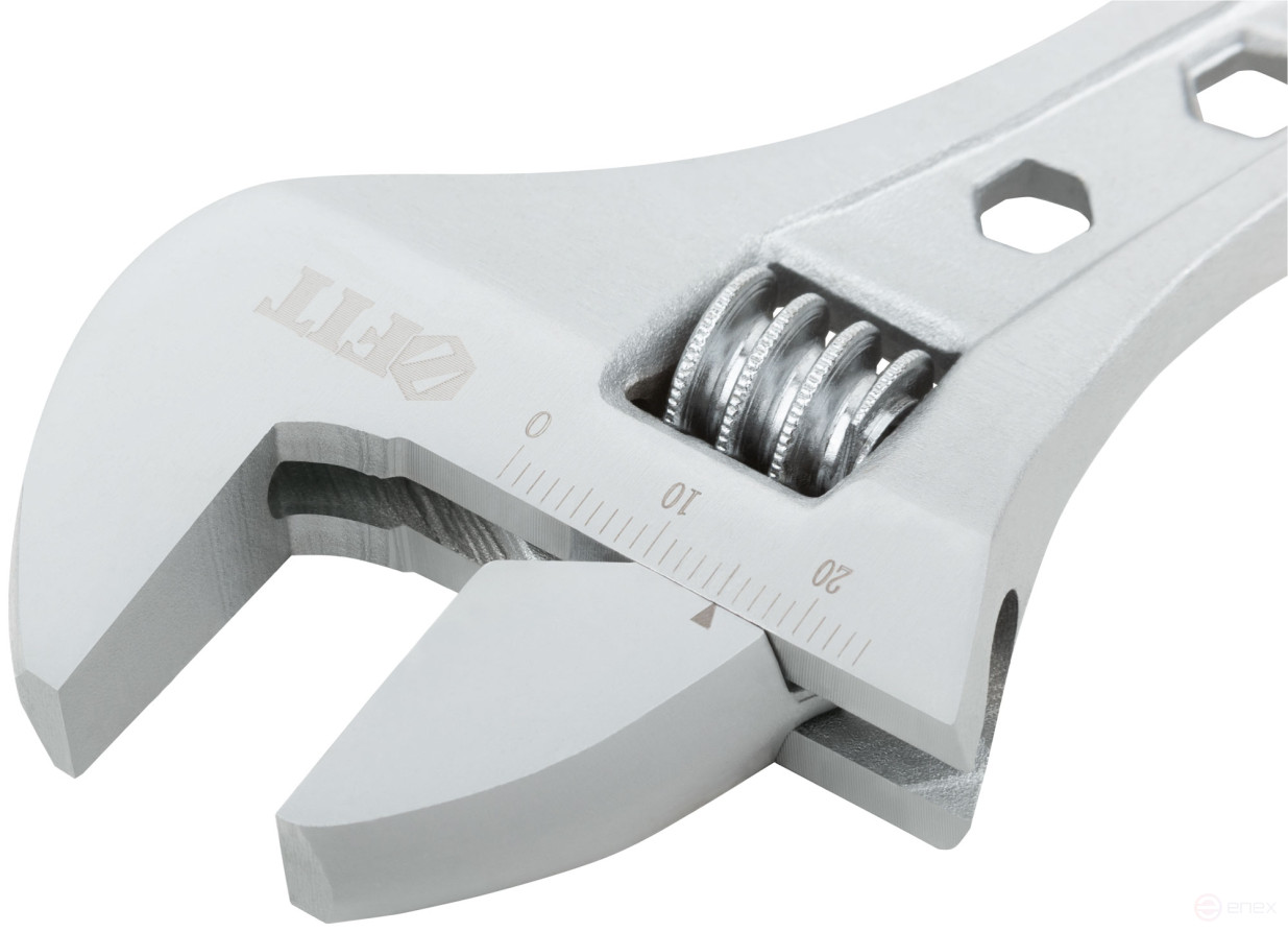 Adjustable key "Classic", scale, magnification.gripper, rubberized.handle 200mm (28mm)