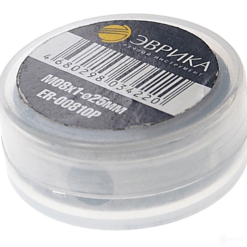 Плашка ER-00810P M08x1-ø25мм, в пластиковом футляре ЭВРИКА /1/10