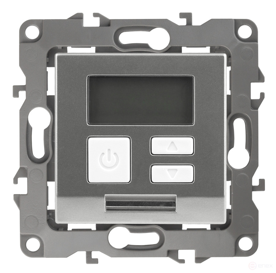 12-4111-03 ERA Thermostat universal 230V-Imah16A, IP20, Era 12, aluminum