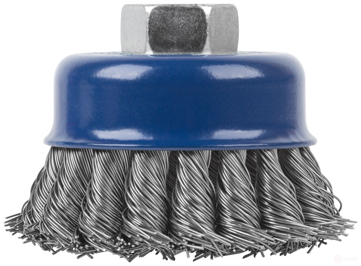 Щетка для УШМ, М14, тип "Чашка", крученая витая проволока 0,5 мм, 75 мм, CUTOP Profi