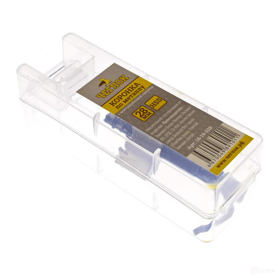 Коронка по металлу 28мм, HSS, с центр.сверл., ЧЕГЛОК