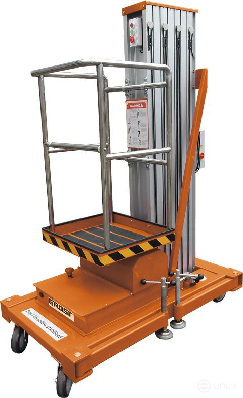 ﻿Подъемник телескопический одномачтовый GROST Single Mast 125-9 AC/DC (11 метров)