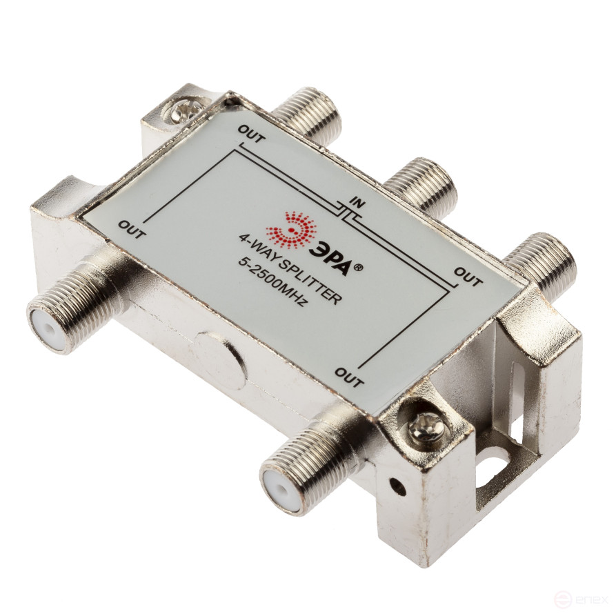 TV divider ERA D-F-SAT-04 4 branches for F connector 5-2500 MHz package 1 pc