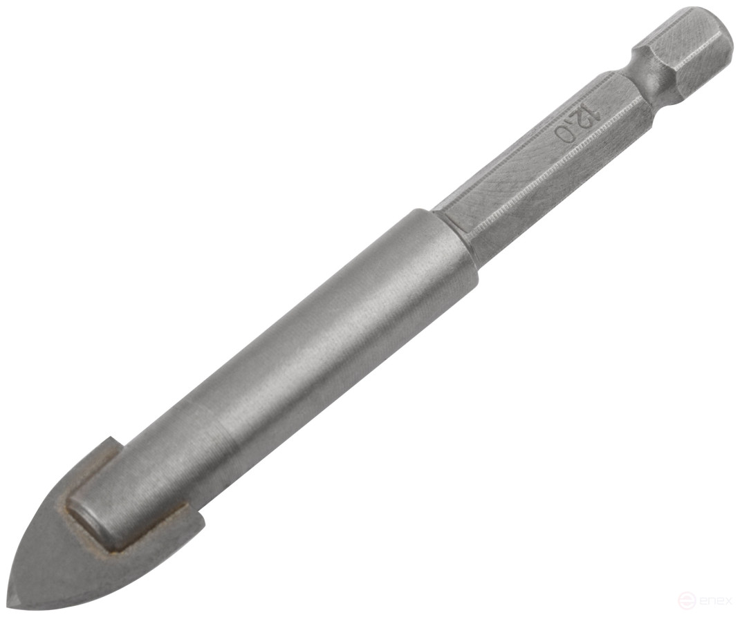 Tile and glass drill bit, hexagon U-shank for a 12x85 mm bit