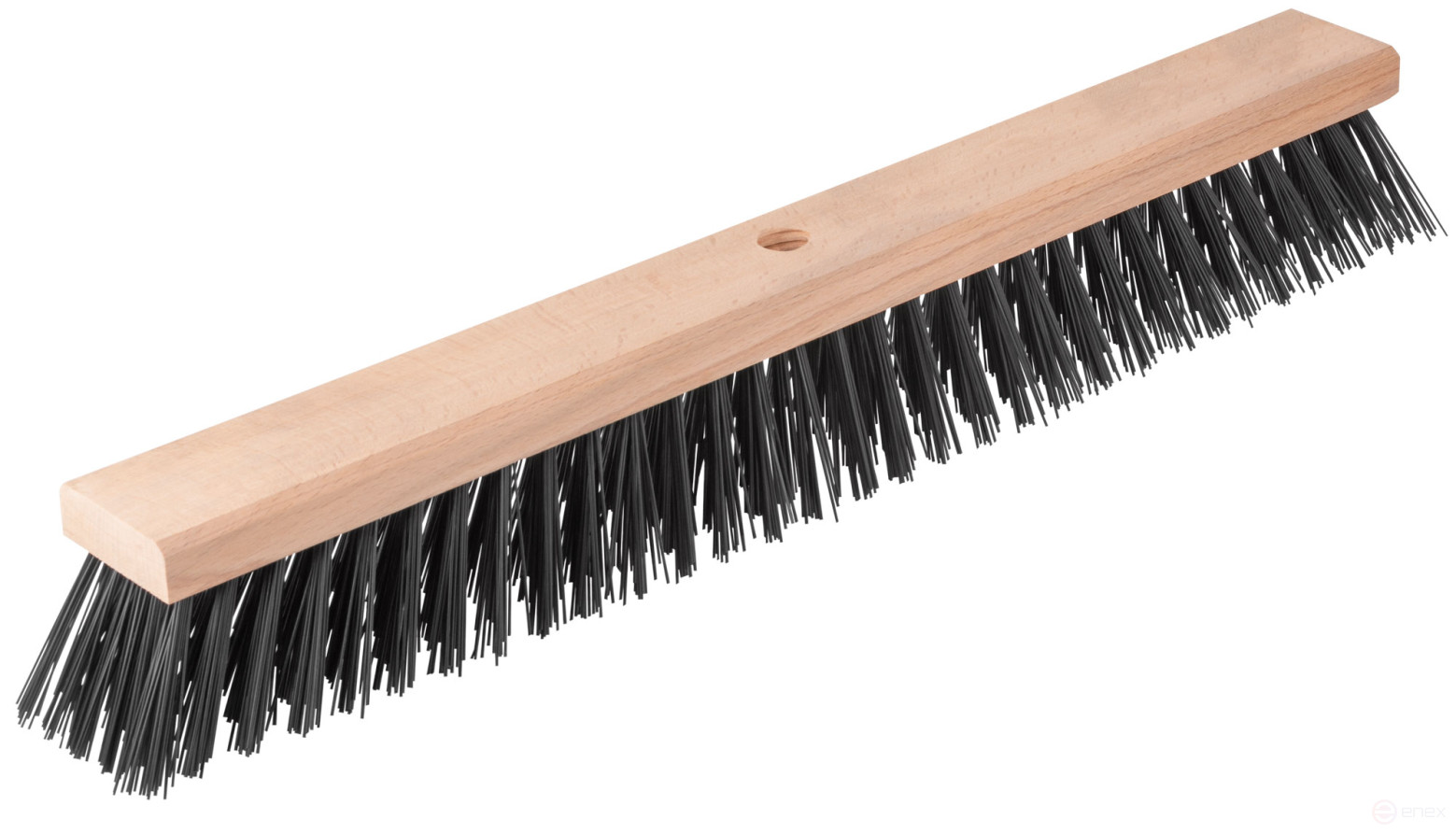Profi wooden outdoor brush, stiff bristles, threaded hole at an angle, 5-row, 600x65 mm