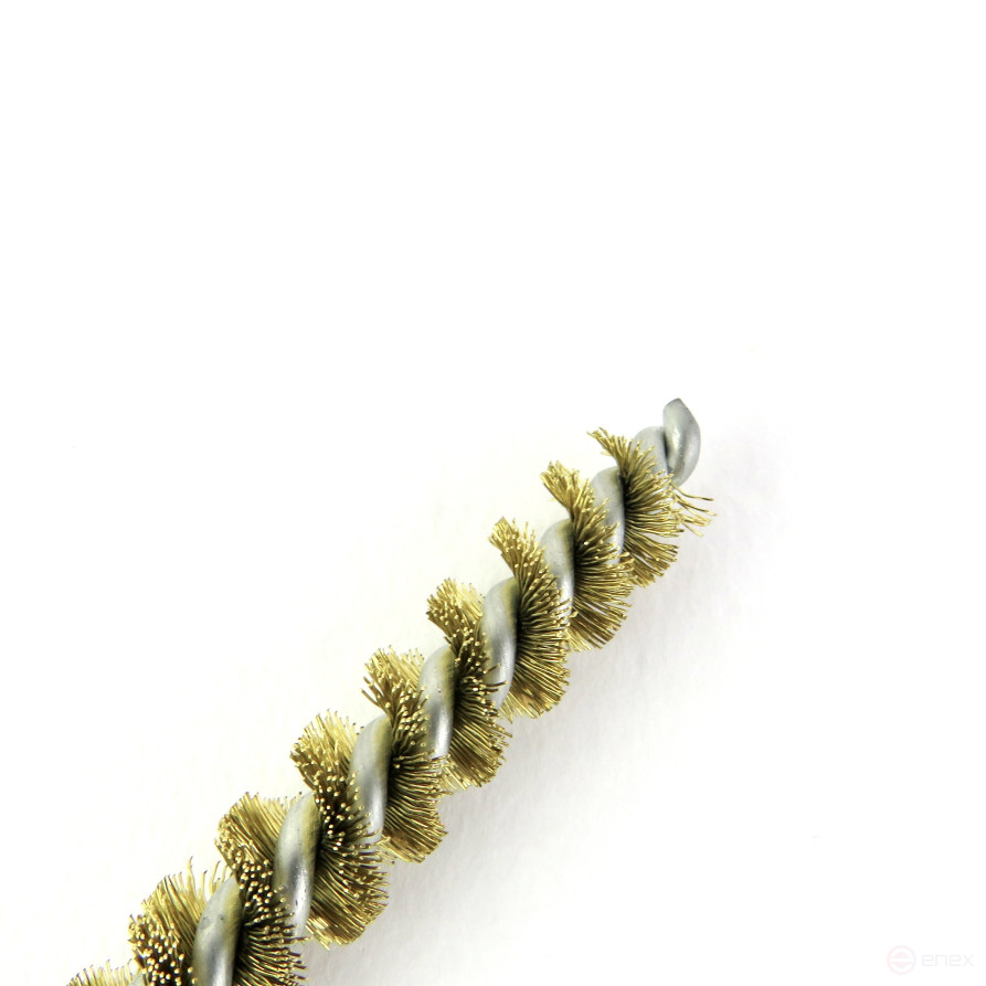 Brass brush D8, pile 0.15, fit M6 thread (14-243) brush for gentle cleaning and cleaning of holes, channels, heat exchangers, pipes and equipment in furnace, chimney, boiler systems