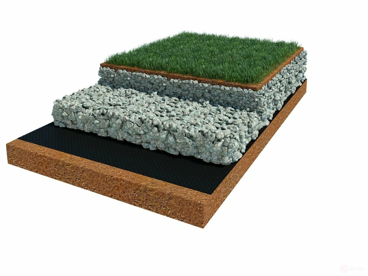 Geotextile construction and garden Geoplastboard 150 g/m2 1.6 x 25 m 40m2 from weeds, for paths, covering black