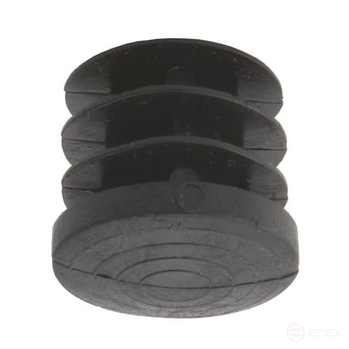 Заглушка внутр. трубы d25 (508В) 0,8мм пластик, черный AKS