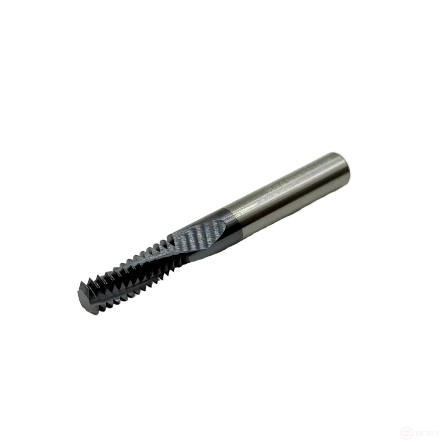 Multi-entry carbide milling cutter M 8.0x1.25 (D5.9x16xD6x50x3T) on TiXCo TORNERI T026200 coated steel