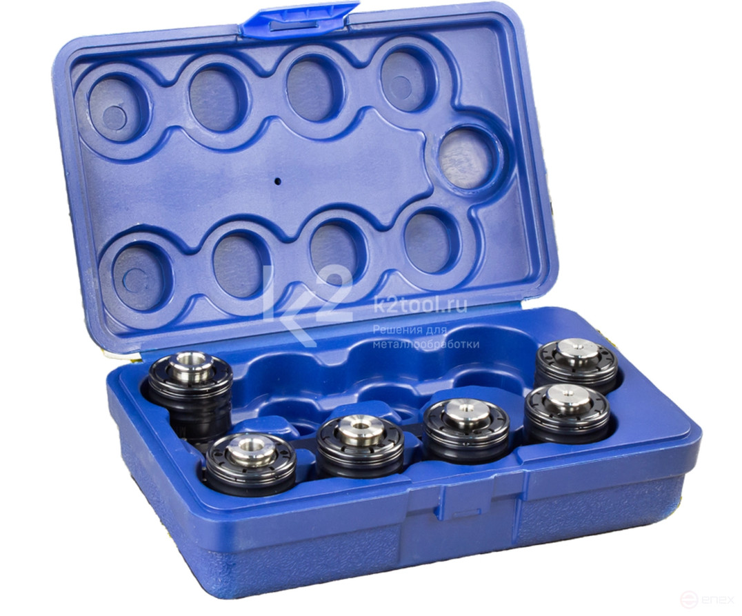 Set of threading heads for manipulator ETM-12/PTM-12, GTM12, ISO 529, M3-M12, 6 pcs.
