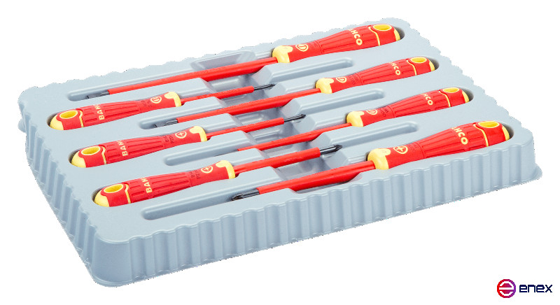 Набор изолированных отверток под винты со шлицем и Pozidriv, 7 шт