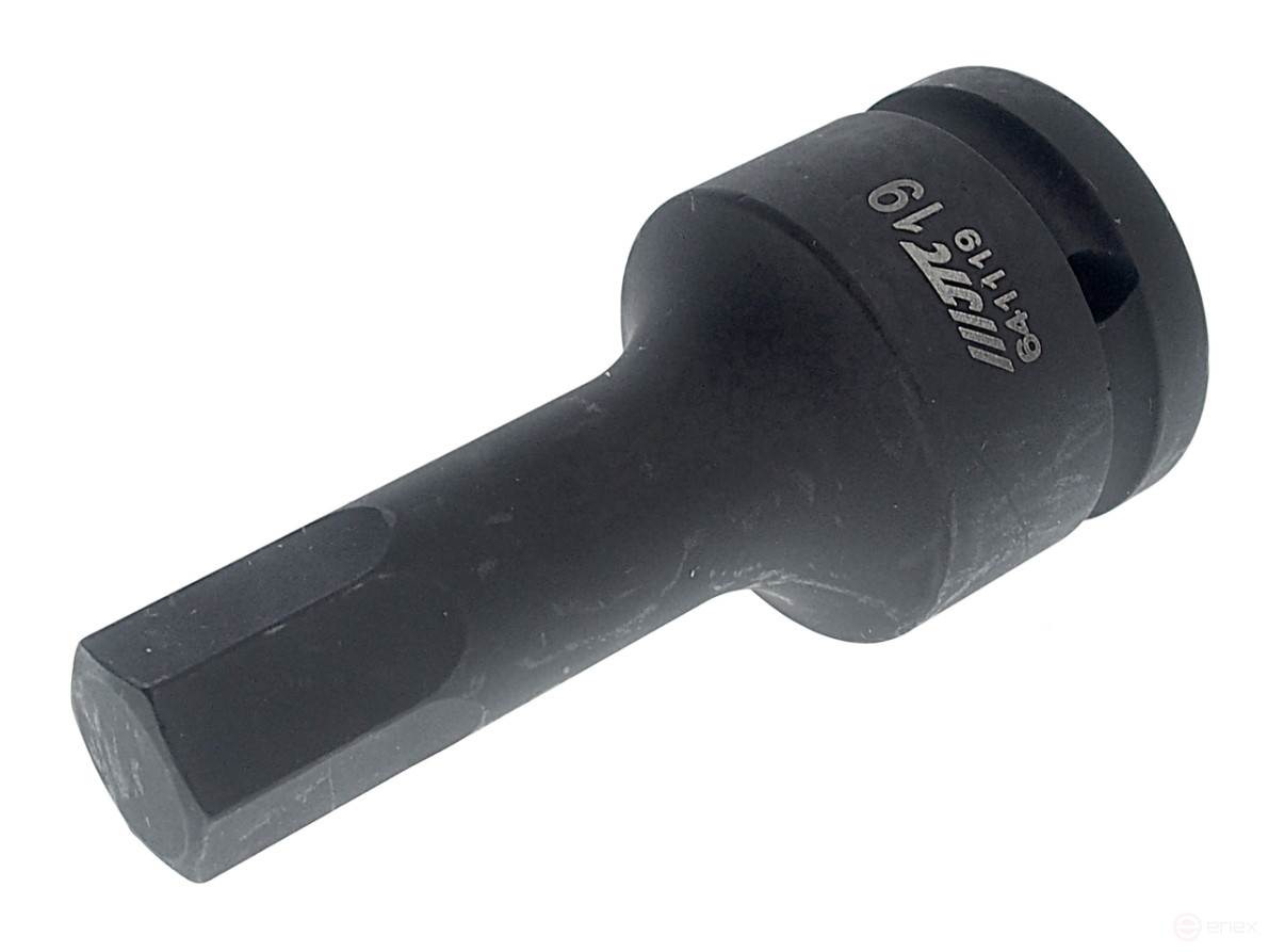 Бита-головка 3/4" HEX Н19 ударная L=100мм JTC