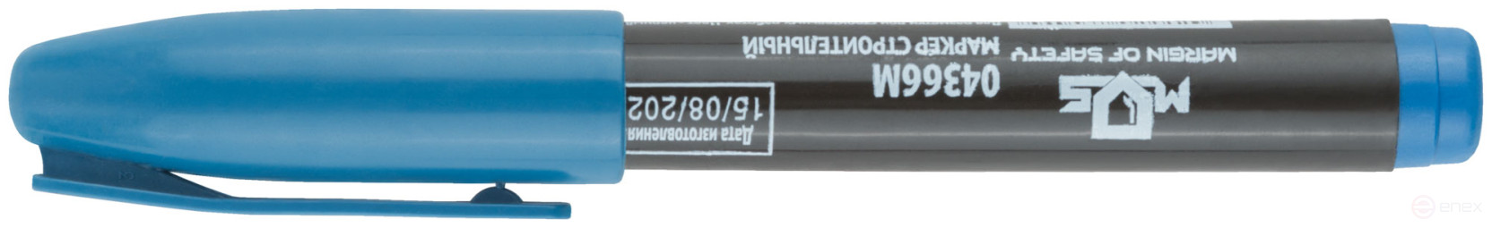 Permanent construction marker, blue