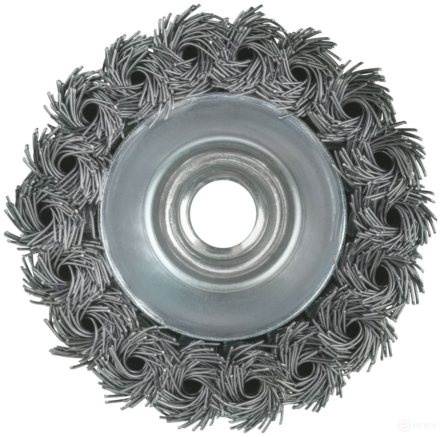 Щетка для УШМ, М14, тип "Чашка", крученая витая проволока 0,5 мм, 75 мм, блистер, CUTOP Profi