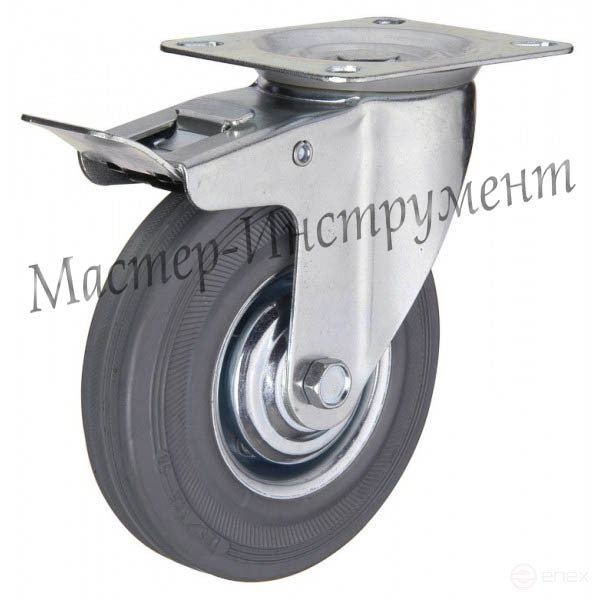 КТ 75 Колесо аппарат. сер.рез. поворот. с тормоз.