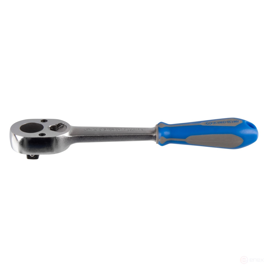 Трещотка 3/8", 200 мм, 32 зубца, флажковая, фиксатор KING TONY 3779-08G