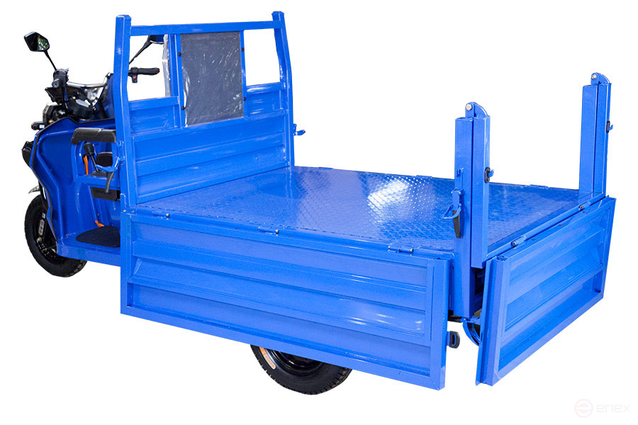 Грузовой электрический трицикл Rutrike D5 1700 гидравлика (60V1200W), серый