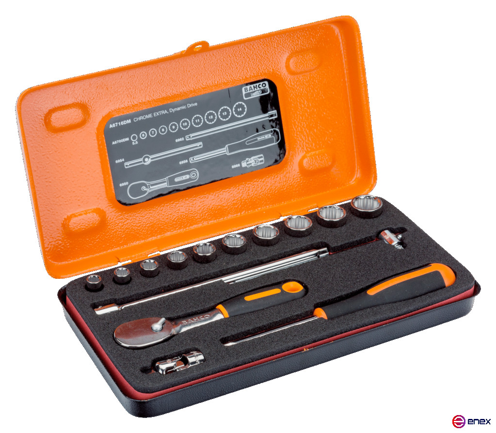 1/4" Socket Head Set, 15pcs A6716DM