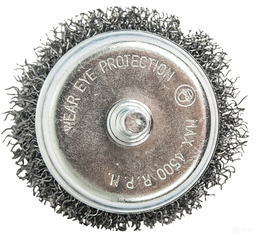 Кордщетка для дрели чашеобразная мягкая ПРАКТИКА 63 мм, хвост 6 мм