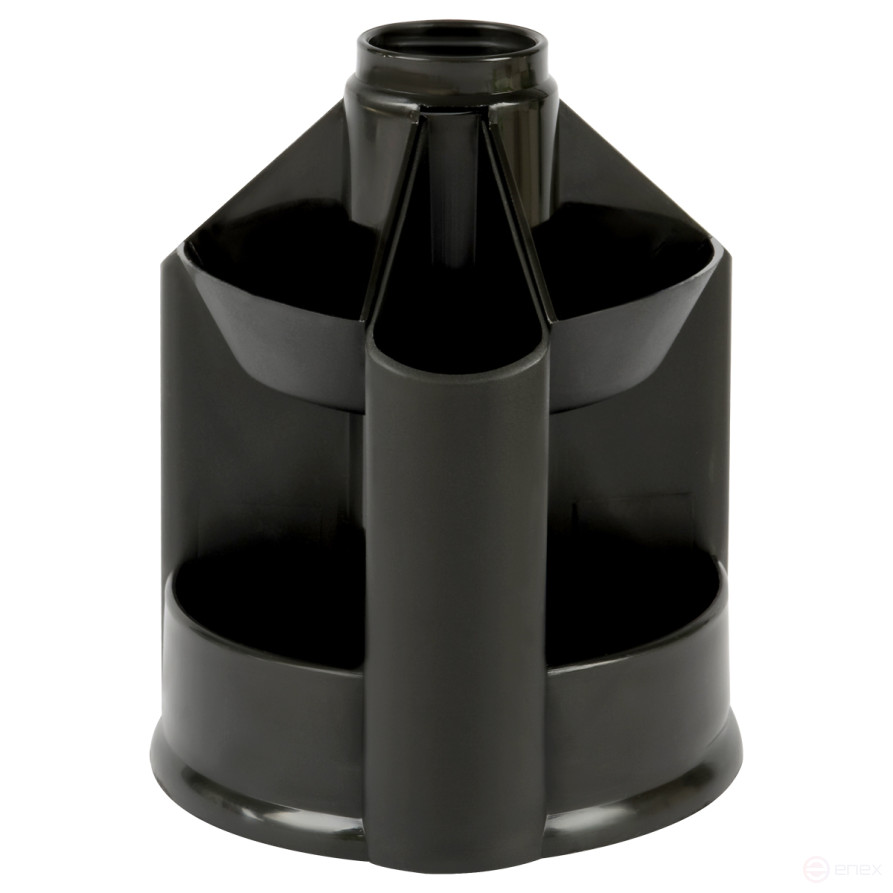 Набор канцелярских принадлежностей СТАММ "MiniDesk", 13 предметов, вращающийся, черный