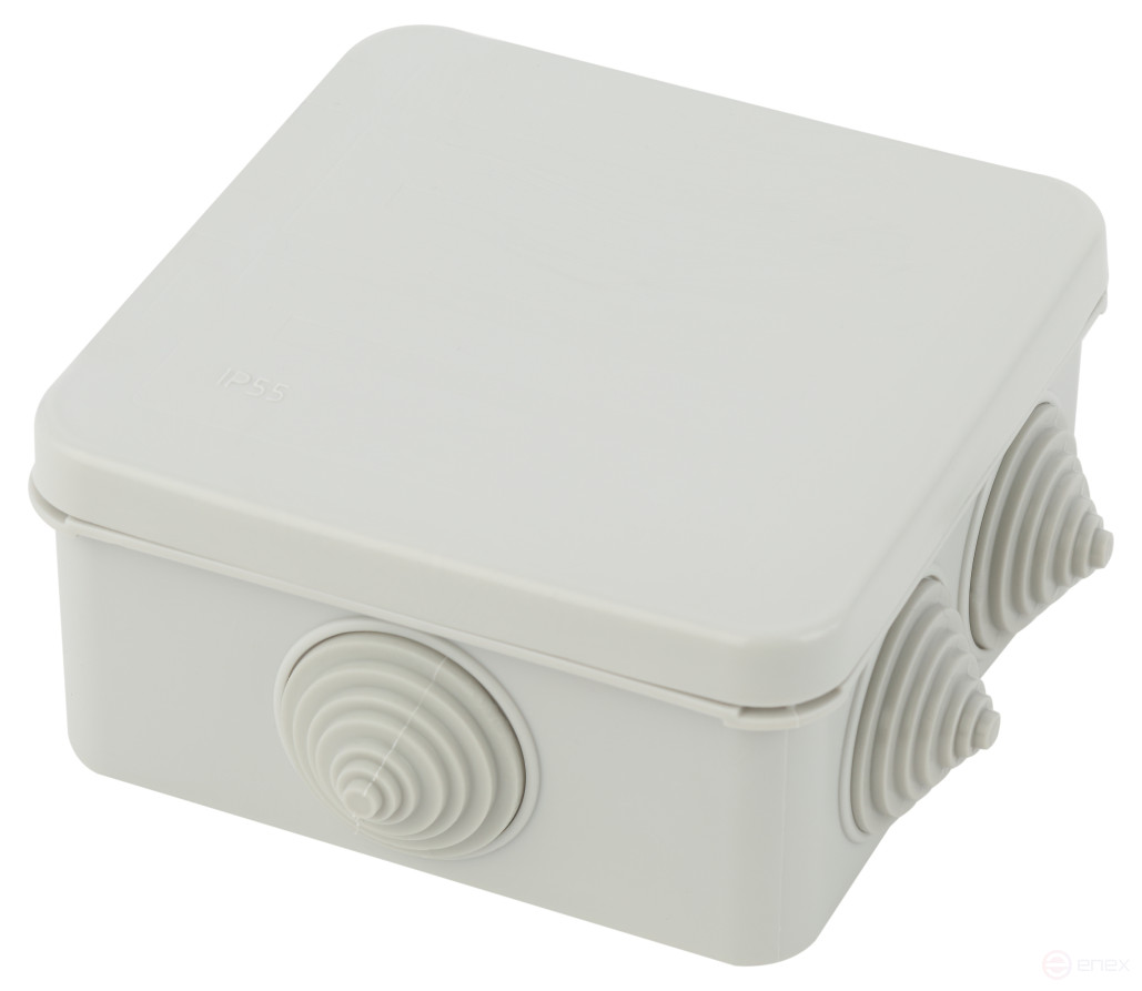 Soldering box ERA KORz-100-100-50- 6gv open installation grey 100x100x50mm 6 inserted hermetic leads IP55