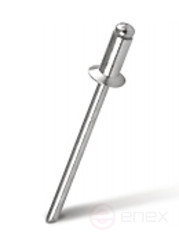 Rivet exhaust open MESSER aluminum/steel AlMg 3,5% St Countersunk side. 4.0x12mm (pack of 500 pcs.)