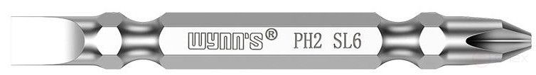 Бита двусторонняя магнитная PH2-SL60х65 мм S2 (5шт) Wynn