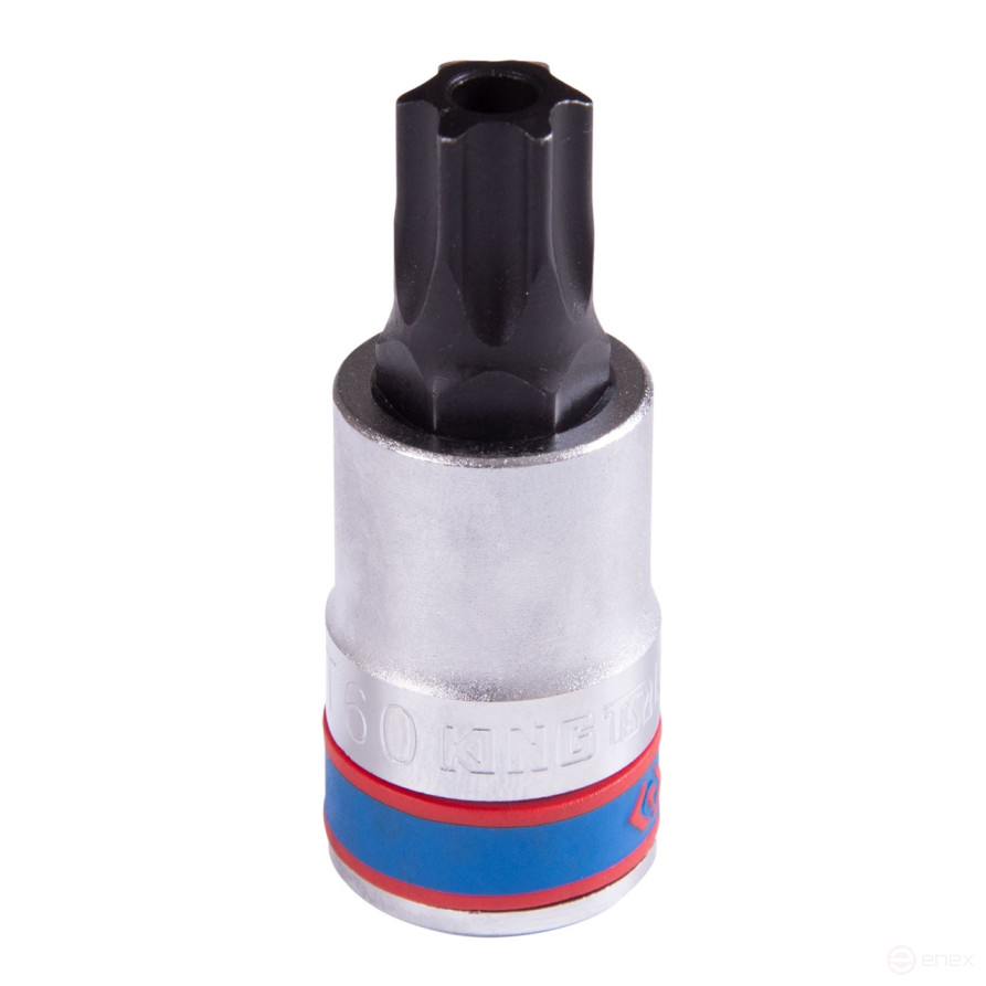 Насадка (бита) торцевая 1/2", Torx, T60, L = 60 мм, с отверстием KING TONY 402760