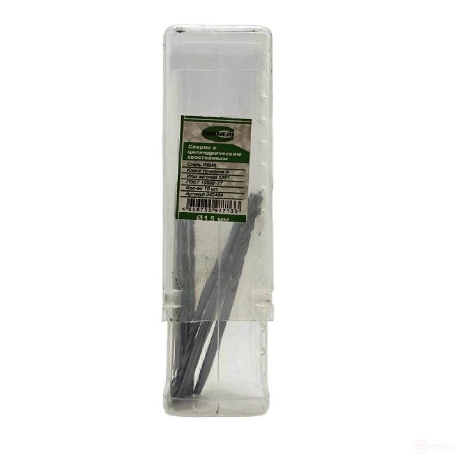 Drill bit with cylindrical shank f 1.5 mm R6M5 ground A1