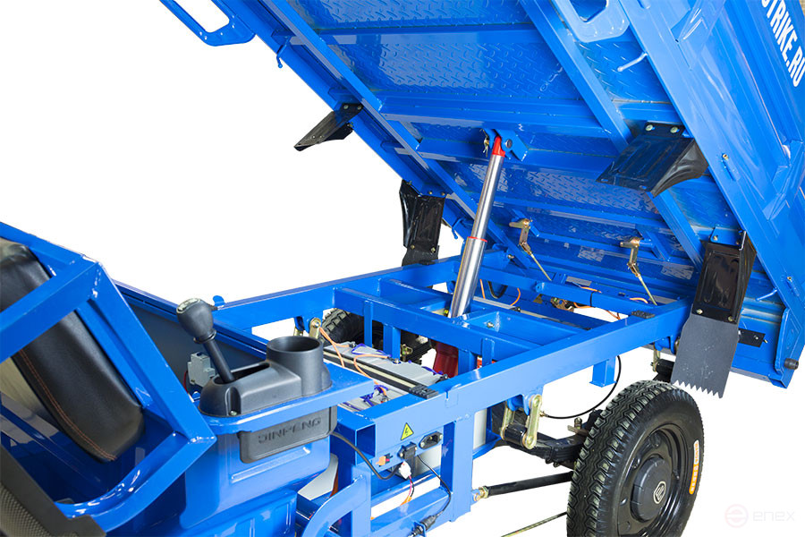 Грузовой электрический трицикл Rutrike D5 1700 гидравлика (60V1200W), темно-синий матовый