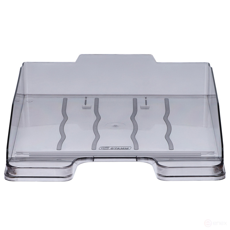 Лоток для бумаг горизонтальный СТАММ "Эксперт", тонированный серый