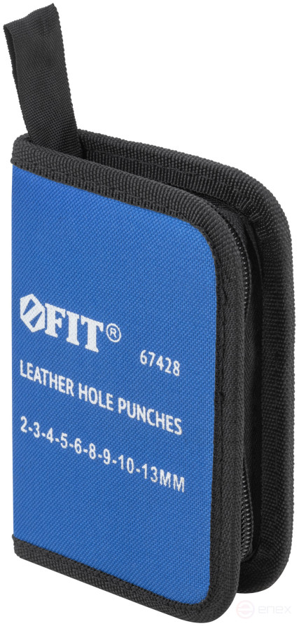 Пробойники для кожи, набор 9 шт. (отверстия 2-3-4-5-6-8-9-10-13 мм)