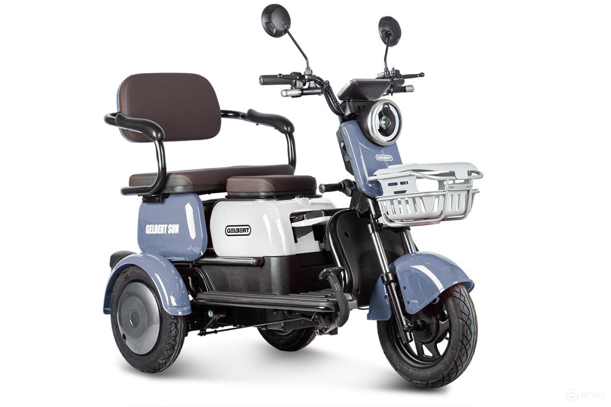 Electric tricycle Rutrike Gelbert Sun 48V/60V 650W, purple-white