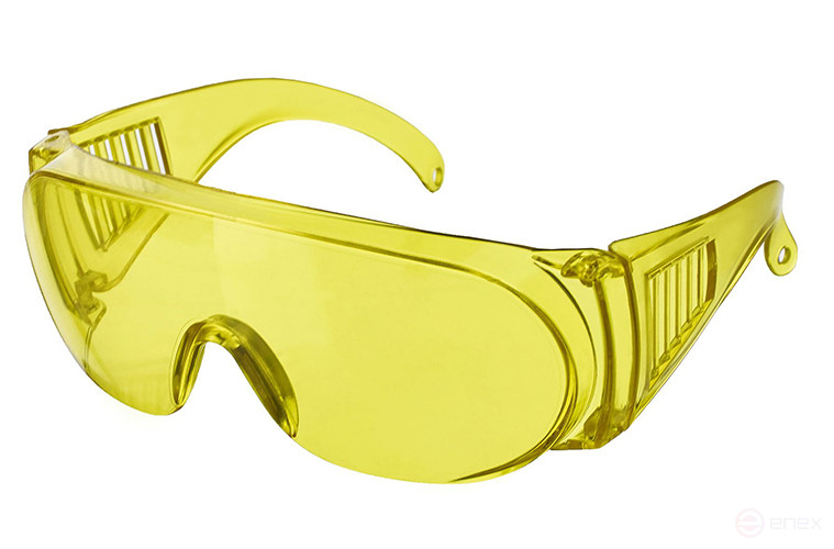 Safety glasses open, yellow, pro, Cheglok (50)
