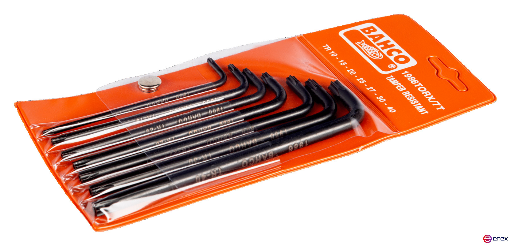 Набор удлиненных Г-образных шестигранников под винты TORX TR10-TR40, 7 шт