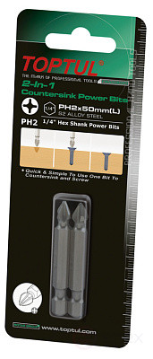 1/4" Screwdriver Bit Set 2 Pieces TOPTUL FWAA0802G