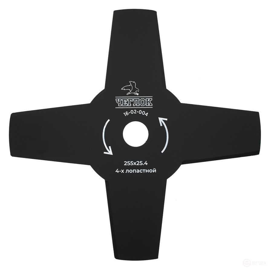 Диск для триммера 4х лопастной 255 х 25.4 х 4 с напылением пластика, ЧЕГЛОК (100) (Z02-004)