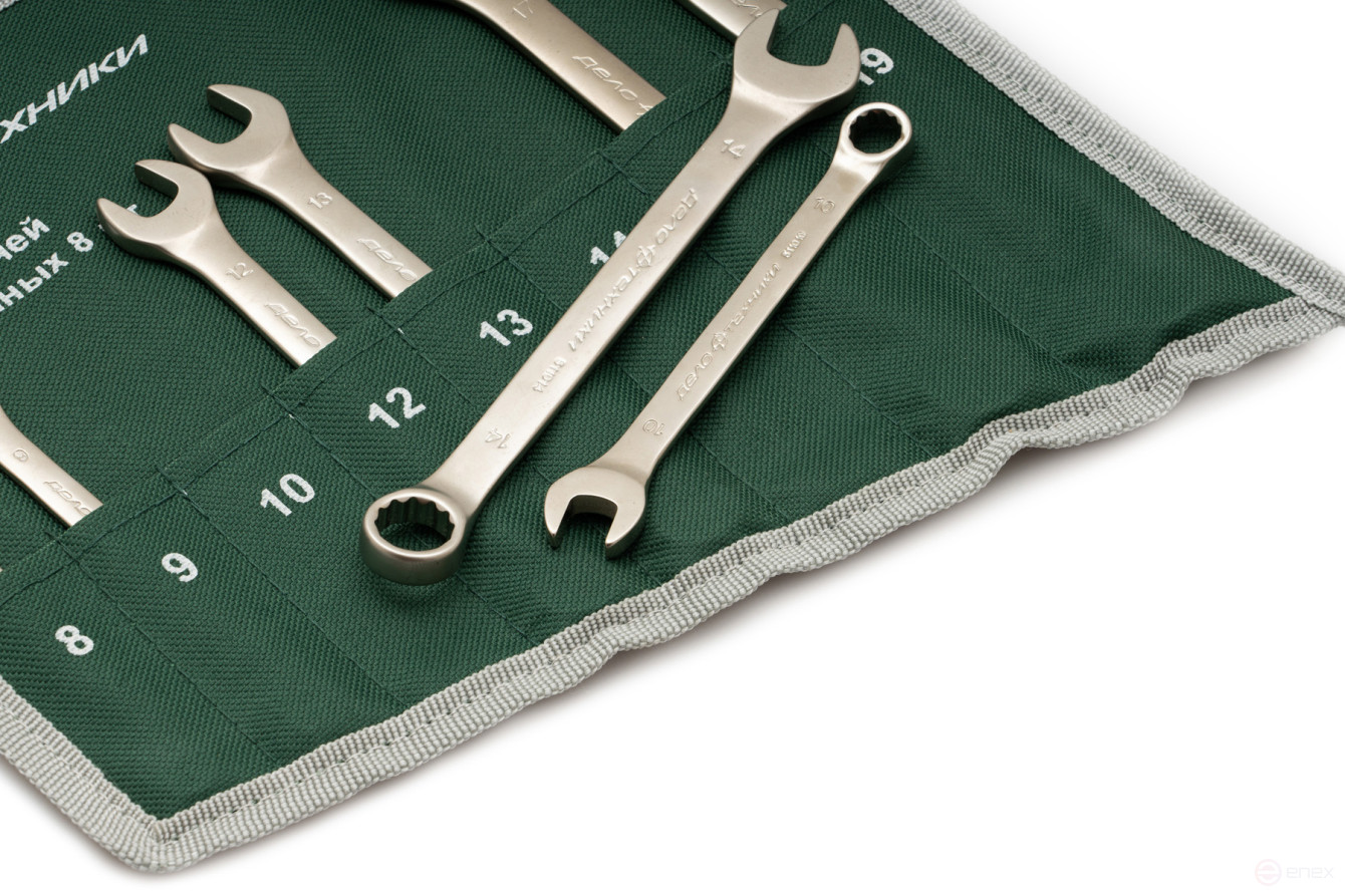 Набор ключей комбинированных - 8 шт. (8,9,10,12,13,14,17,19 мм) планшет тетрон.