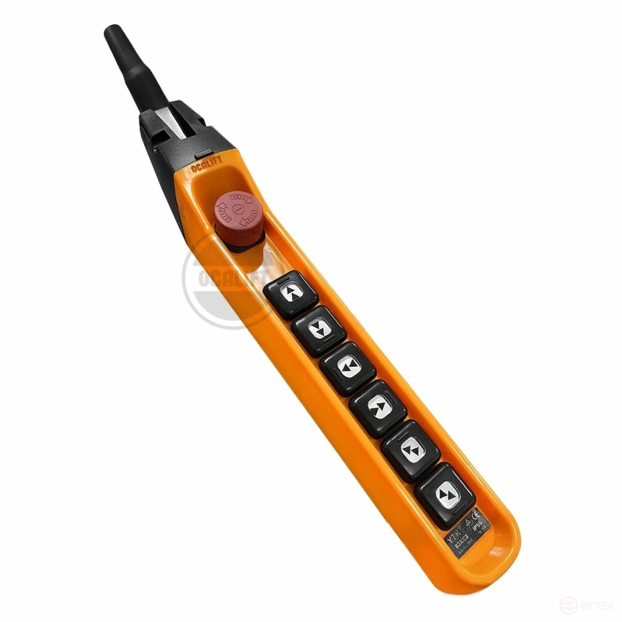 Control panel 6 buttons, 2 speeds, stop, for crane beams, IP55 TNHA1-63FS