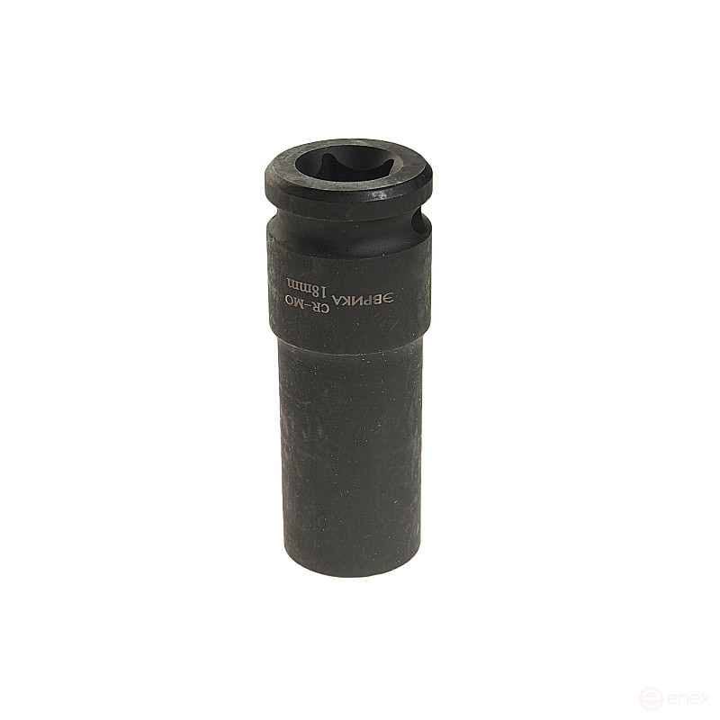 Головка торцевая 18мм 1/2" 6-гранная ударная глубокая L=78мм ЭВРИКА ER-95811 1/64