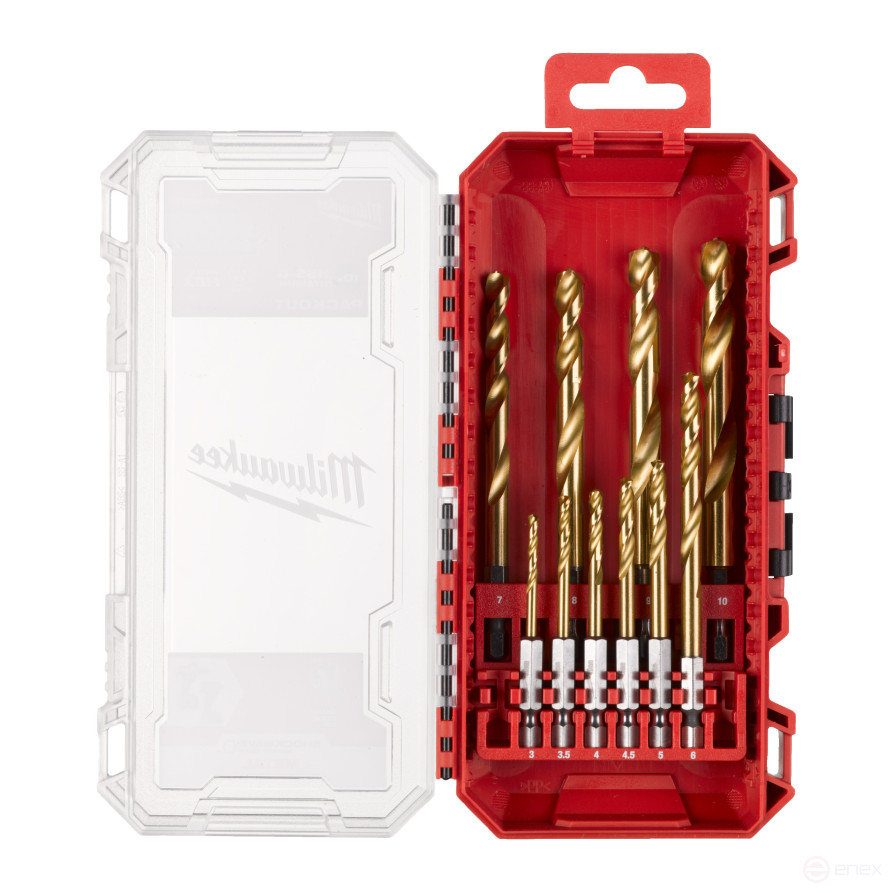 RedHEX™ HSS-TiN Metal drill bits set 10ed. (3-10mm) GEN II