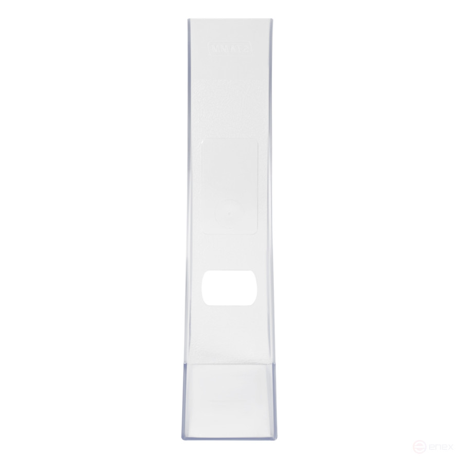 Лоток для бумаг вертикальный СТАММ "Респект", прозрачный, ширина 70мм