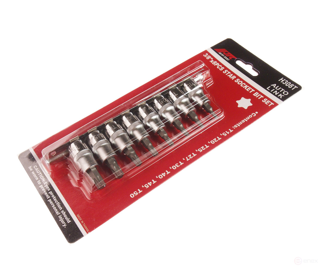 3/8" TORX T15-T50 8-piece JTC Bit Head Set