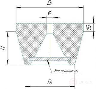Plug 48 - 65 mm with hole