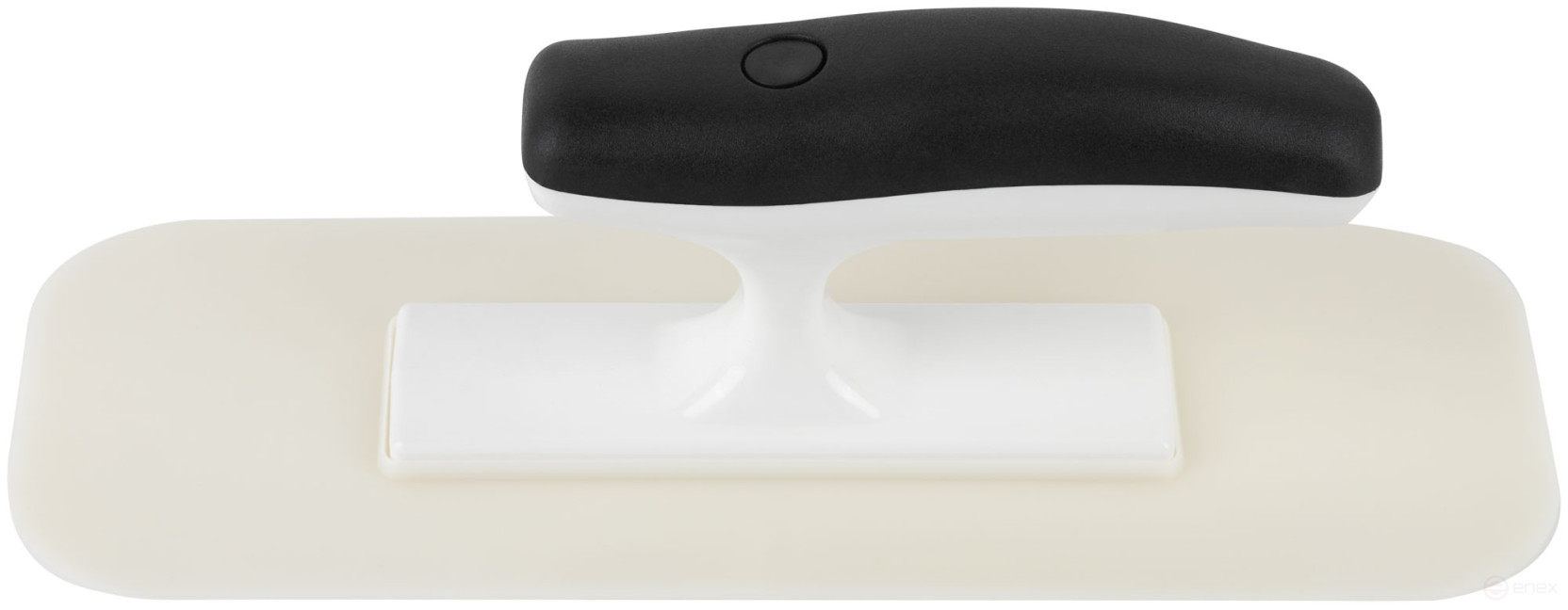 Plastic trowel for applying decorative materials, size 90x240 mm, Venetian shape