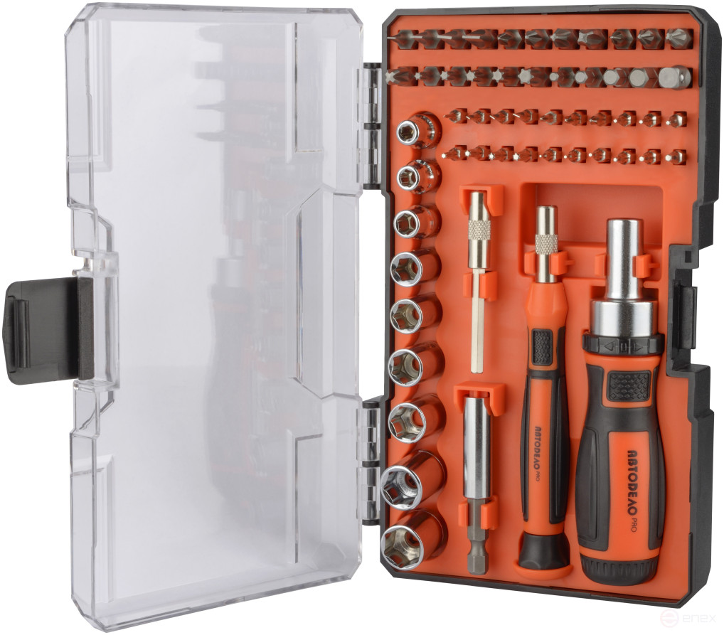 Набор отверток и насадок для точных работ 55 пр (пласт/ф) АвтоDело PRO 36739